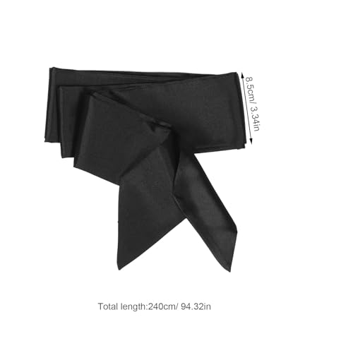 BESPORTBLE Bridal Satin Waist Belt For Women Wide Silk Sash With Bow Detail Ideal For Wedding Dresses Prom Gown And Ceremony Outfits Black2