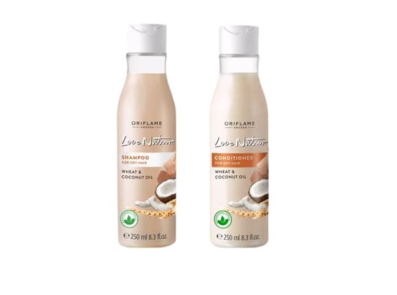 love nature shampoo and conditioner for dry hair wheat and coconut oil - 250 x 2 ml-picture-12