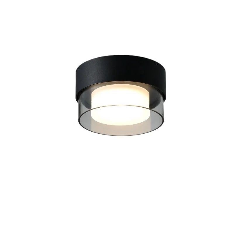 Image of blissbells Modern Round LED Ceiling Light | Black & White Flush Mount Light for Bedroom, Bathroom, Living Room & Home Decor