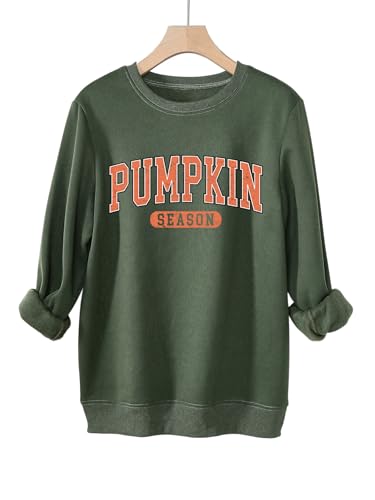 Fleece Pullover Sweatshirts Pumpkin Season Sweater Womens Halloween Apparel Long Sleeve Shirt Fall Winter Tops3