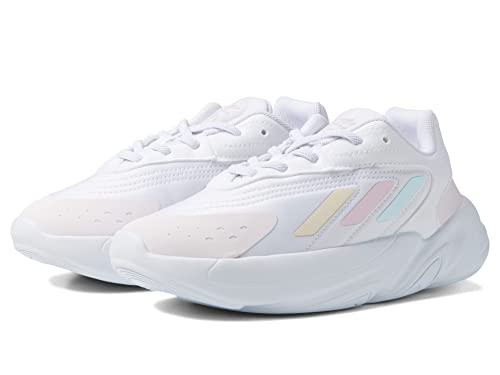 adidas Originals Girl's Ozelia Elastic (Little Kid) White/Almost Pink/Almost Blue 2.5 Little Kid M