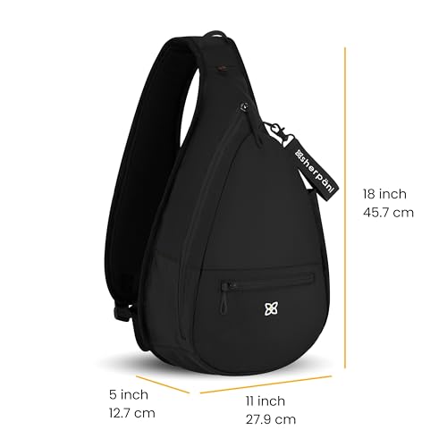 Image of Sherpani Esprit, Sling Backpack, 10L Travel Bag, Right-Handed Shoulder Sling Purse, Crossbody Backpack, Travel Gifts, RFID Protection (Raven Heritage)