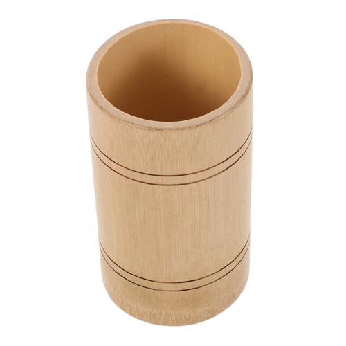 CORHAD Mini Wood Storage Tube Zen Garden Tool Holder for Office Desk Organization Compact Utensil Holder for DIY Sand Table Landscape Accessories Beige