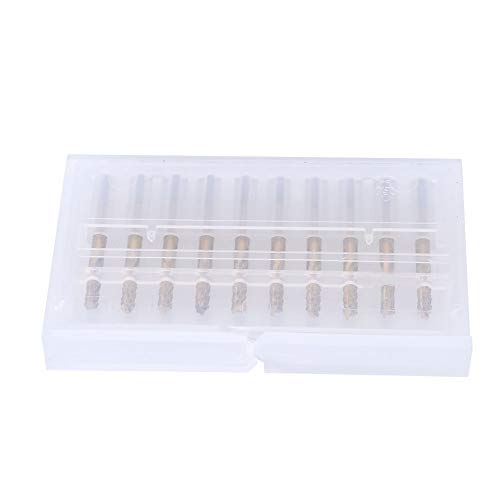 Image of Jeanoko Rotary Burrs End Mills 10pcs 0.125 inch Carbide End Mill 1 /8 inch Shank Coated CNC PCB Engraving Bit Cutting Tool