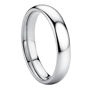 Jstyle 2mm 4mm 6mm Titanium Wedding Band Rings for Men Women Silver/Gold/Black Plated Domed High Polish Stackable Rings Engagement Statement Promise Wedding Band Ring Comfort Fit 6-13 Not Tarnished