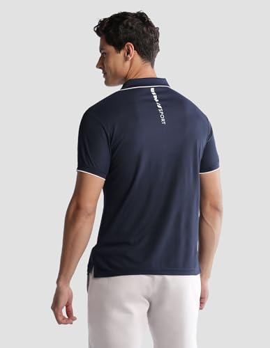 Image of U.S. Polo ASSN. Solid Active Wear Polo T Shirts for Men - Regular Fit, Breathable Half Sleeves Mens Tshirt
