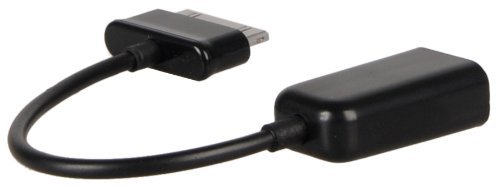 Adaptador 30 Pin a USB OTG [on-the-go] para Samsung Galaxy Note 10.1 N8000 & N8010 / Samsung Galaxy Tab 10.1 10.1N P7500 P7300 P7100 P1000 / Samsung Galaxy Tab 2 10.1 P5100 P5110 7.0 P3100 P3110 - NEGRO