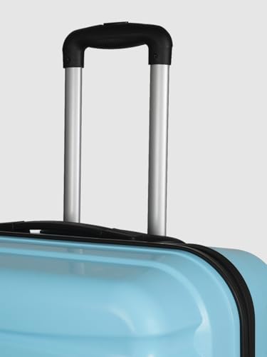 Image of Teakwood Unisex Trolley Bag for Travel, Hard Cabin Trolley Suitcase Bag, Numver Lock System 360 Degree 8 Rotating Wheels | Set of 3 (55, 65, 76 CM, Sky Blue)