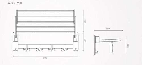 Portasciugamani Portasciugamani da Bagno, Mensole da Bagno Portasciugamani Porta Asciugamani in Acciaio Inossidabile Porta Asciugamani da Bagno Fisso Pieghevole Porta Asciugamani Porta