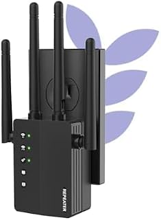 WiFi Extender Signal Booster with Dual Band 5GHz/2.4GHz, WiFi Booster Up to 12880 Sq. ft and 105 Devices, WiFi Booster with Ethernet Port, WiFi Extenders Signal Booster for Home and Outdoors(Black) - Amazon product rated Grade A
