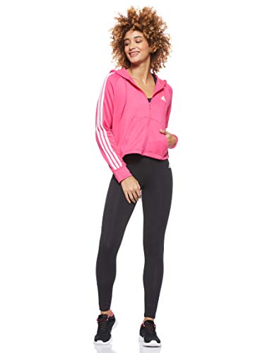 Preisvergleich Produktbild adidas Damen Hoodie und Tights Trainingsanzug, Real Magenta / Black, XS