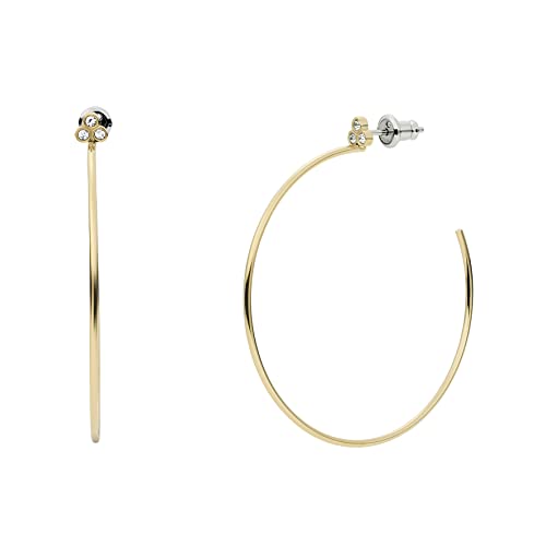 Fossil Women's Sutton Trio Glitz Stainless Steel Hoop Earrings, Color: Gold (Model: Jf04111710) #TOP2