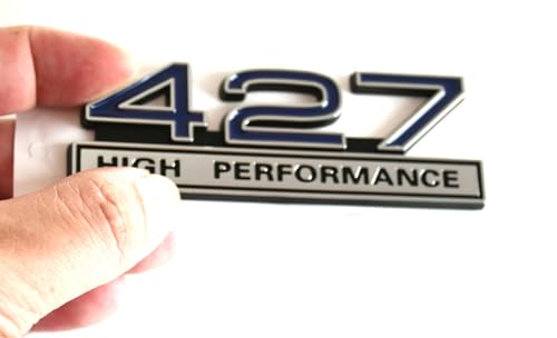 Image of 2pcs 427 Liter 7.0 Engine High Performance Badge 3D Decals Stickers Cars Trucks (Chrome Blue)