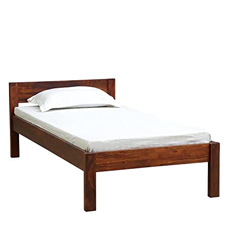 Image of CRAFT D ARTS Sheesham Wood Single Size Bed Without Storage | Wooden Single Bed | Space Saving Low Floor /Lying /Rise /Level /Profile Cot Bed for Bedroom | Honey Finish