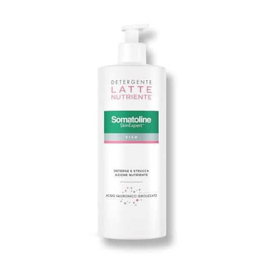 Somatoline SkinExpert, Latte Detergente Viso e Occhi, Struccante e Idratante con Acido Ialuronico, 400ml
