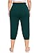 ZERDOCEAN Women's Plus Size Capri Pants High Waisted Loose Casual Travel Lounge Pants Capris with Drawstring Pockets Green 1X