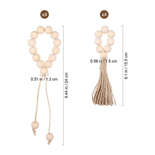 BESPORTBLE, 8 peças de anéis de guardanapo de madeira feitos à mão com fivelas naturais de guardanap