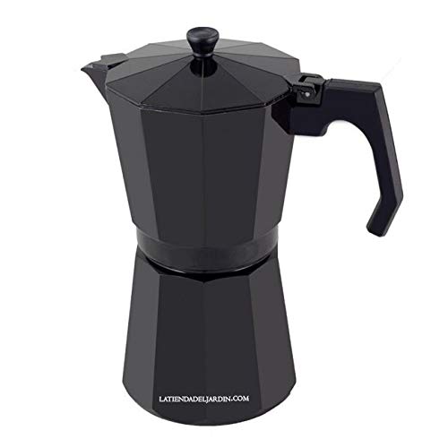 Cafetera Aluminio Negro De Inducción 12 Tazas En Oferta Suinga Cafetera Clásica Italiana De Aluminio Duradero Y Resistente. Capacidad De 12 Tazas. Color Negro