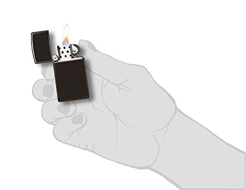 Encendedor Zippo Slim Negro Brillante miniatura 4