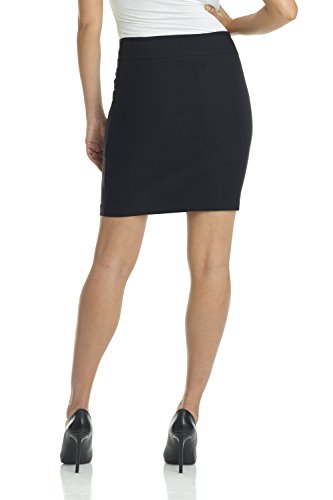 Rekucci Women's Ease Into Comfort Above The Knee Stretch Pencil Skirt3