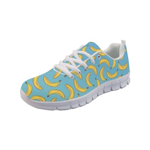 Image of GIFTPUZZ Mens Lace Up Athletic Trainers Running Sneakers Wedge Breathable Gym Lightweight Sports Tennis Shoes