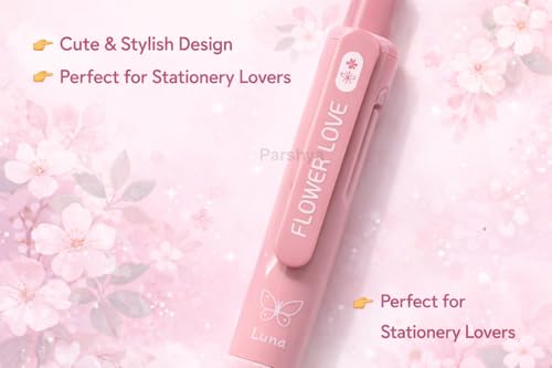 Image of KiddieWorld 5Pcs Soft Grip Gel Pen Set 0.5mm Fine Tip Smooth Writing Pens Cute Aesthetic Pink Or Green Gel Pens for School College Office Journaling Gift for Kids Girls Stationery Lovers