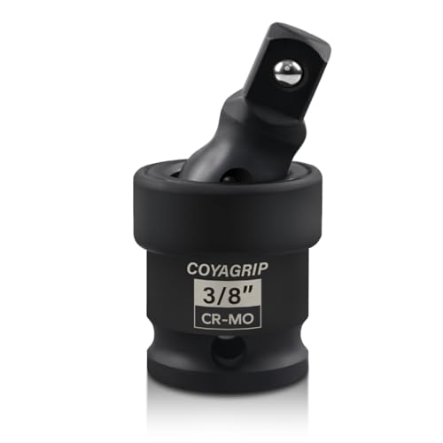 3/8 Drive Impact Universal Joint Swivel Socket Flexible U-Joint Adapter with 360 Rotation Premium CR-MO Steel