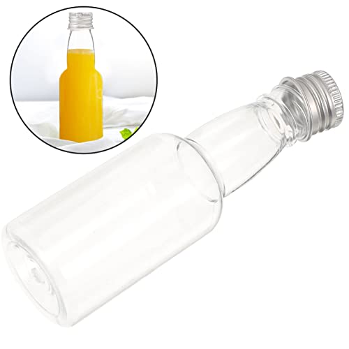 Petites bouteilles à jus 50ml en verre transparent avec bouchon aluminium x50 - 8