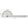 180 Degree Spin Angle Finder Protractor Multifunctiona Stainless Steel Workman Round Head Measuring Ruler