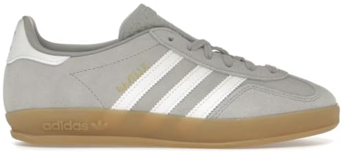 Adidas Originals Gazelle Indoor - Tenis para hombre, Gris Nube Blanco Oro Metálico, 36 2/3 EU