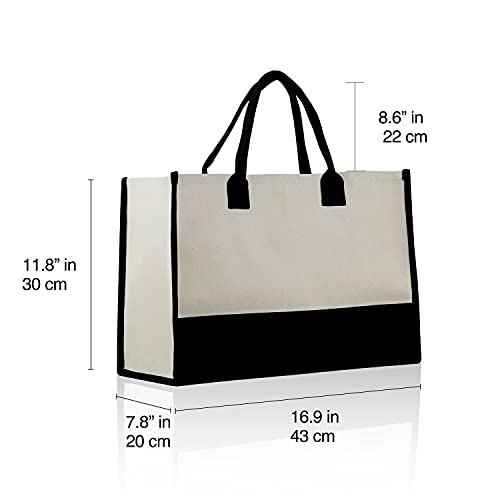 Bolsa tote chic de lona 100% algodón personalizada miniatura 3