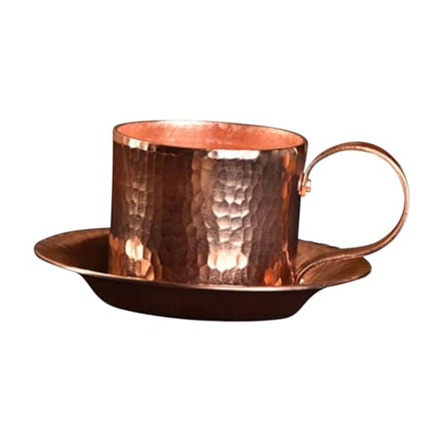 Taza de Café de Cobre Puro con Plato miniatura 6