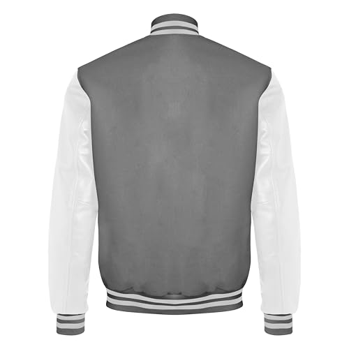 Image of Red And Black Letterman Jacket Men - Mens Black Varsity Letterman High School Baseball Bomber Jacket