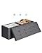 SONGMICS Sitzhocker mit Stauraum, klappbare Sitzbank, 38 x 110 x 38 cm Fußbank, Aufbewahrungsbox, bis 300 kg belastbar, für Wohnzimmer Schlafzimmer Flur, schiefergrau LSF77K