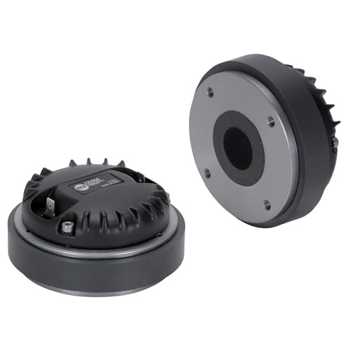 RCF CD350 Driver 1-inch Exit Throat 50 Watt Rms 100 Watts Peak 2 Slot Phase Plug Design 8 Ohm Polyester Diaphragm Compression Driver Pro Audio Speaker 108 dB Flux Density 1.6 T