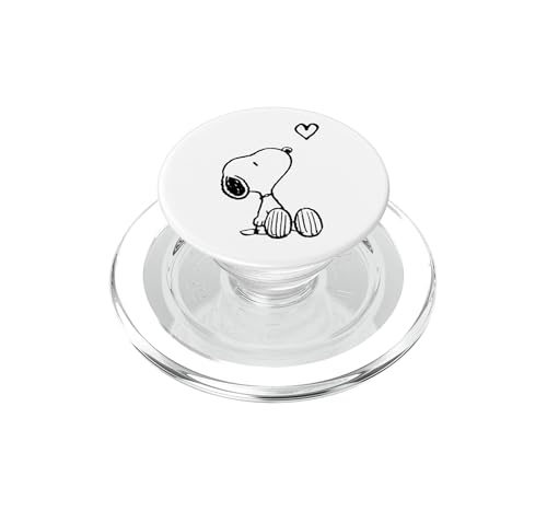 Snoopy Heart Love and Laughter Design PopSockets PopGrip for MagSafe