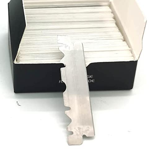 Gepnoo 100 Pieces Stainless Steel for Barbers Exchangeable Bla