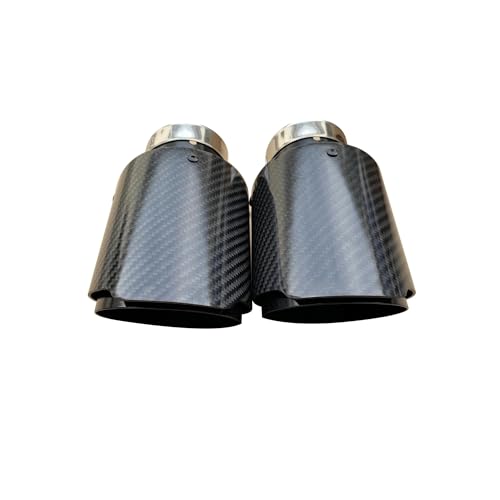 Tuyaux d'échappement en carbone noir pour un look sport premium de votre voiture