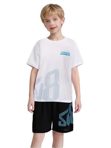 Kids Boys Quick Dry Sports Set Short Sleeve Letters Printed Tshirt and Short Hot Pants Outfits Sportwear