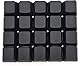 BoaJAJUHU OEM-Profil Blank Tastenkappen PBT Regenbogen gemischte Farben 1U R4 Tastenkappe für MX-Schalter mechanische Tastatur (Schwarz, 20Stück)