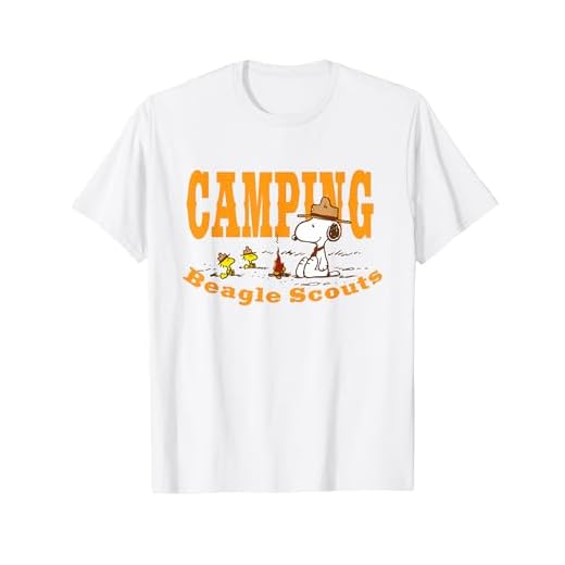 ピーナッツ スヌーピー ウッドストック キャンプ ビーグルスカウト Tシャツ