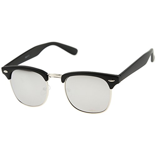 Image of zeroUV Half Frame Semi-Rimless Horn Rimmed Sunglasses