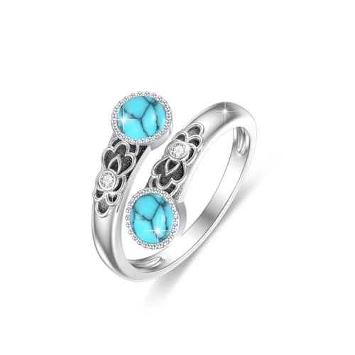 Bague turquoise en argent 925, le cadeau idéal pour Noël