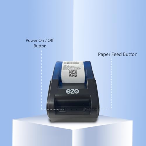 Image of EZO 58MM (2 Inch) Direct Thermal Billing Machine for Receipt Wired Printer | No Software Included | USB & Bluetooth (Billing Machine with 5 Billing Roll) Monochrome Desktop Restaurant