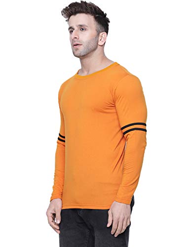 Image of Farbot Men's Regular Fit T-Shirt (FAR 002 XL Mustard Yellow XL)