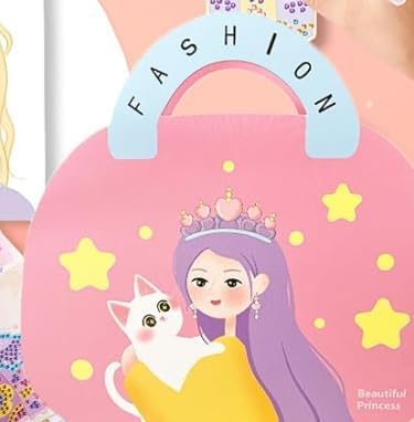 4-in-1 Princess Makeup Dressing Sets - Create Magic with Foil Art, Diamond Painting, and Sticker Makeup Games for Kids Over - Endless Fun for Imaginative Play