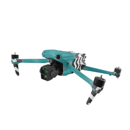 Image of MightySkins Glossy Glitter Skin Compatible with DJI Air 3 - Teal Chevron | Protective, Durable High-Gloss Glitter Finish | Easy to Apply