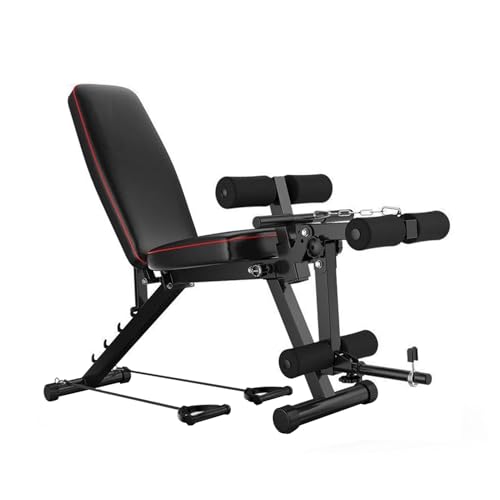 Banc de musculation pliable et multifonction, appareil for abdominaux, capacité de charge de 200 kg, dossier réglable sur 4 positions.