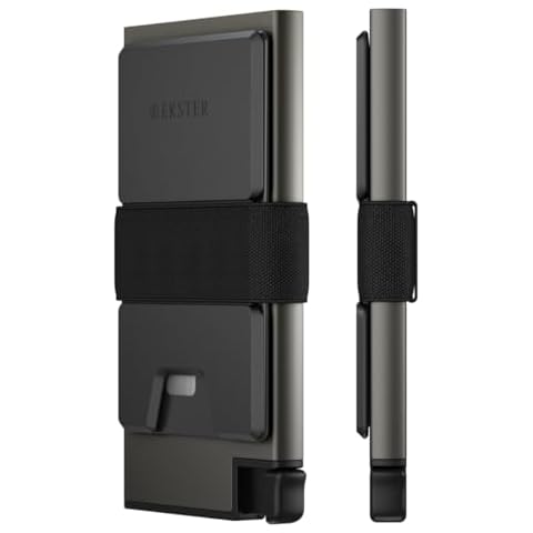 Ekster Aluminum Cardholder Wallet for Men | Metal Wallets with RFID Blocking Layer | Slim & Minimalist Aluminum Wallet with Push Button for Quick Card Access (Graphite) Cover