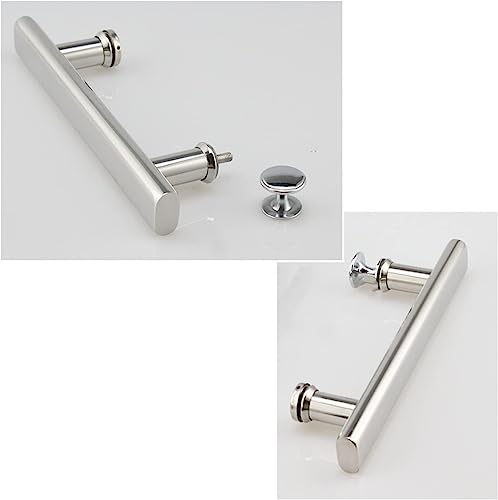 Poignées en verre inox 400 mm pour moderniser une cabine de douche